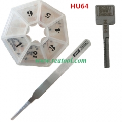 HU64  Key model,ajust into a new key, and then use key cutting machine to cut