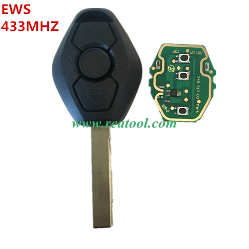 For BMW EWS Systerm 3 button remote key with 2 track blade with 7935chip ,433MHZ