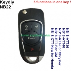 Keydiy NB22-3+1 Remote Key for KD900 KD900+ URG200