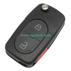 For Audi 2+1 buttons remote key shell with big bat