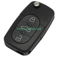 For Audi 3 buttons remote key shell with Small bat