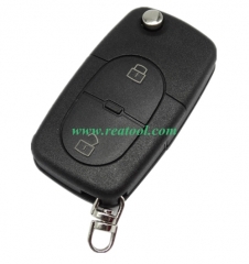 For Audi 2 buttons remote key shell with big battery  2032 model