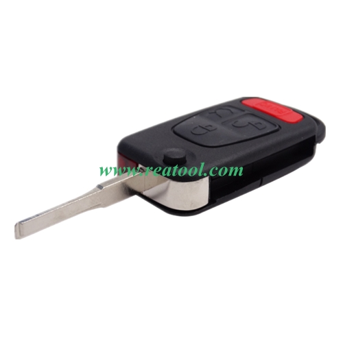 For Benz 3+1 button flip key blank with 2 track blade