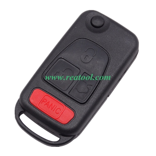 For Benz 3+1 button flip key blank with 4 track blade