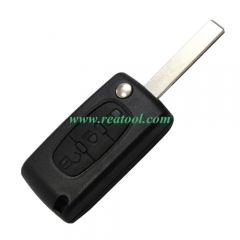 For Cit-roen 407 3 button  flip key blank with Lig