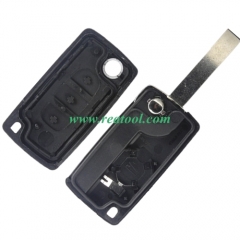 For Cit-roen 407 3 button  flip key blank with Light button 