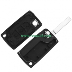 For Cit-roen 307 3 button  flip key blank with trunk button  
