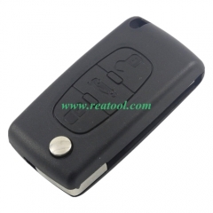 For Cit-roen 307 3 button  flip key blank with trunk button  
