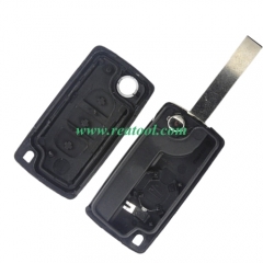 For Cit-roen 407 3 button  flip key blank with trunk button 