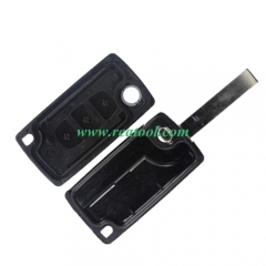 For Cit-roen 407 3 button  flip key blank with Light button  