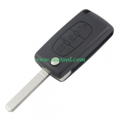 For Cit-roen 307 3 button  flip key blank with Lig
