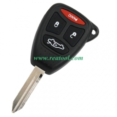 For Chry-sler / Dodge/  Jeep 3+1 Button Big Hole Remote Key Shell
