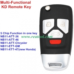 Multi-functional Universal Remote Key KEYDIY NB26-3+1 Remote Car Key For KD900+/URG200/KD-X2/KD MINI Key Programmer NB Series Remote Control