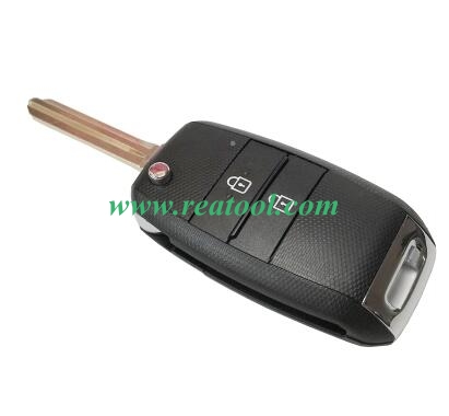 For KIA 2 button flip remote key blank with right blade