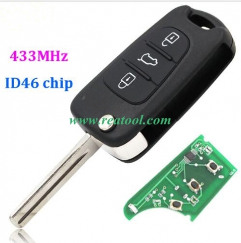 For Kia 3 buttons Sportage remote key 433MHZ with ID46 chip