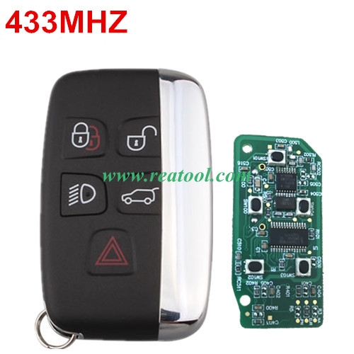 For Landrover keyless smart key 4+1 button 433MHZ with 7945 chip , Type49 (Hitag Pro)