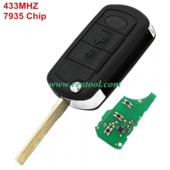 For Range Rover 3 buttons 433MHZ remote key with 7