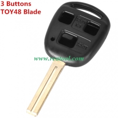 For Lexus 3 button TOY48 (short blade) remote key 