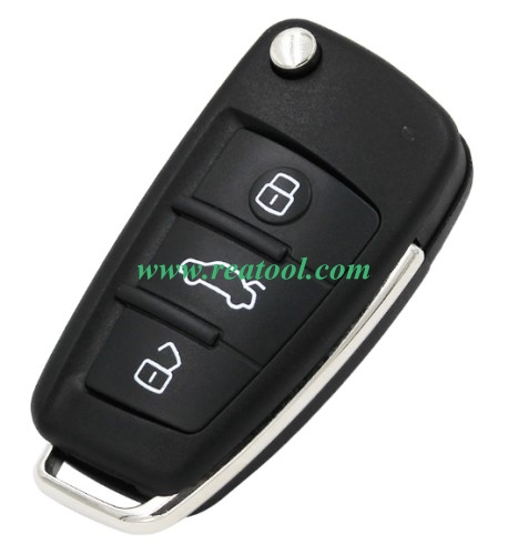 For Audi MQB 3 button flip remote key with AES48 chip-434mhz ASK model