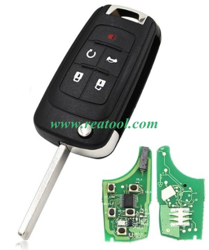 For Chevrolet 4+1 button remote key with 434mhz  with 7941 chip