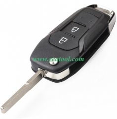 For Ford 2 button flip remote key shell with Hu101 blade