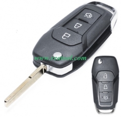 For Ford 3 button flip remote key shell with Hu101
