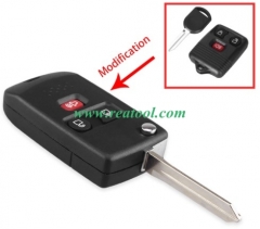 For Ford 3 button remote key shell