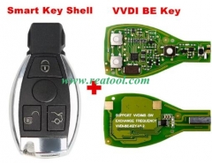 Xhorse VVDI BE Key Pro Improved Version and For Benz Smart Key Shell 3 Button for Mercedes Benz