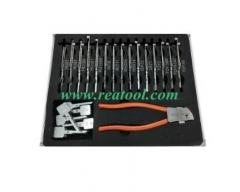 Original 32pcs/set 2 in 1 LiShi tool 2in1 for car lock repair 1 Free Lishi Cutter locksmith tools repair set for car lock