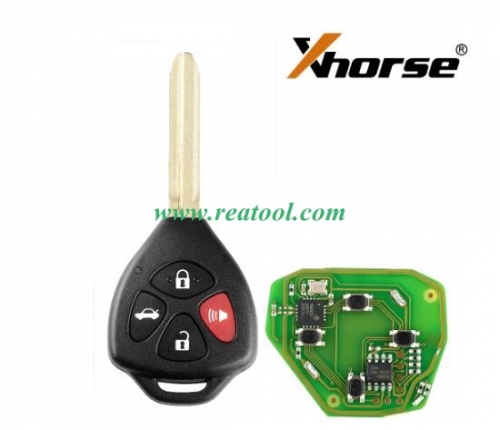Xhorse XKTO02EN Wired Universal Remote Key for Toyo-ta Style Flat 4 Buttons