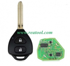 XHORSE XKTO05EN for Toyo-ta Style 2 Buttons Wire Universal Remote Key for VVDI Key Tool