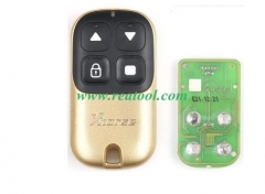 Xhorse XKXH05EN Garage Remote Key 4 Buttons Golden
