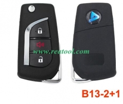 For Toyo-ta style 2+1 button remote key B13-2+1 for KD300 and KD900 to produce any model  remote