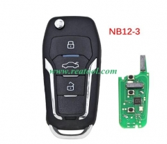 keyDIY 3 button remote key NB12-3 Multifunctionfor KD300 and KD900 and URG200 to produce any model remote