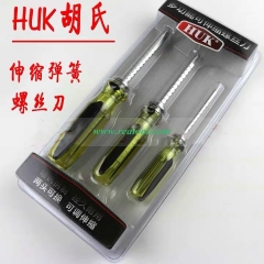 HUK Multifunctional Spring Retractable Screwdriver Can Be Exchanged For The Head Locksmith Tool