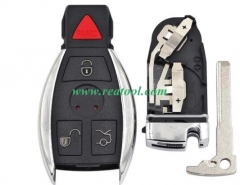3+1 button New Smart Key Shell for Benz with Batte