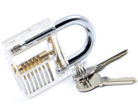 Transparent Visible Pick Cutaway Mini Practice View Padlock Lock Training Skill For Locksmith