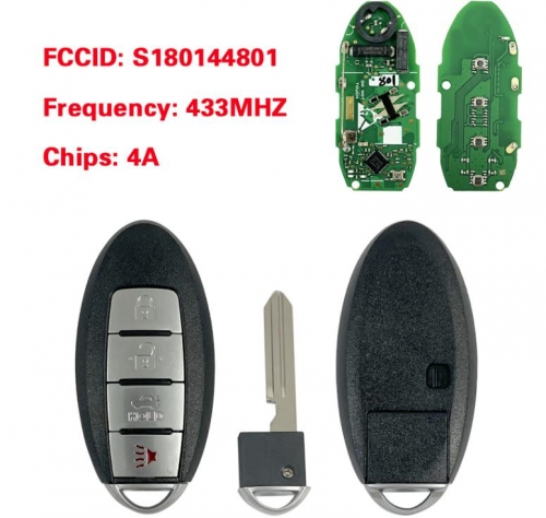For Nissan Altima 285E3-6CA1A , S180144801 KR5TXN1 7812D-TXN1 Key - Prox Smart NCF29A1M, 433MHz