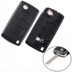 For Peugeot 307 4 buttons 
flip key blank 
 "VA2-S
