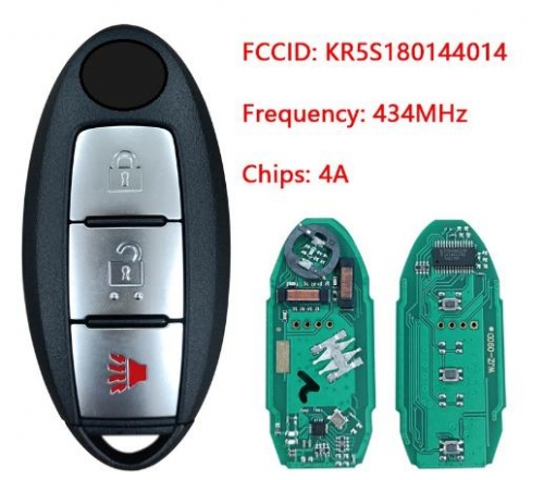 For Nissan Rogue 2020+ Smart Key, 4Buttons 285E3-6TA5B 433MHz, KR5TXN3 KR5S180144014 434MHZ 4A CHIP
